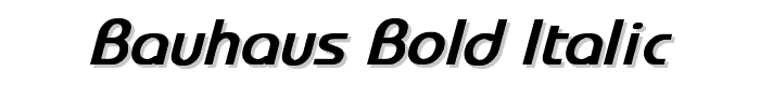 Bauhaus Bold Italic font